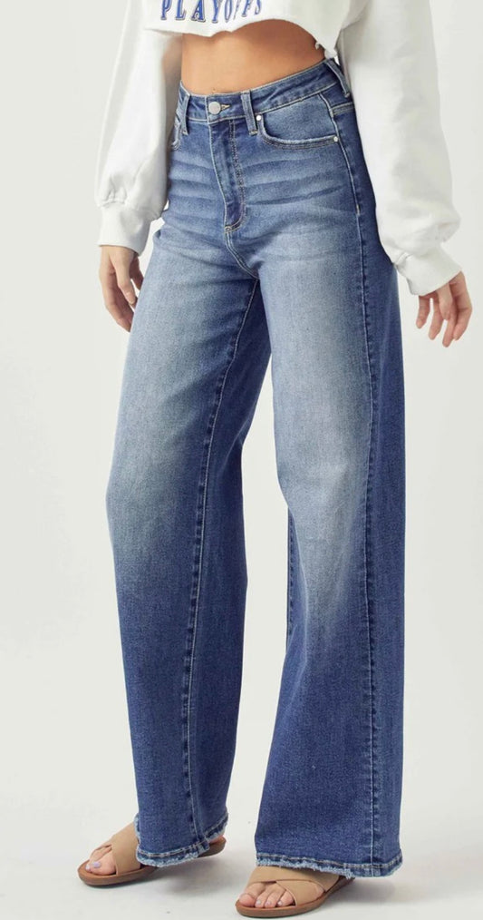 Risen High Rise Wide Leg Jean