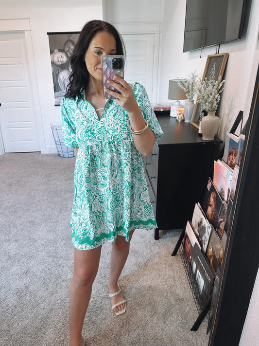 Green Sunday Mini Dress