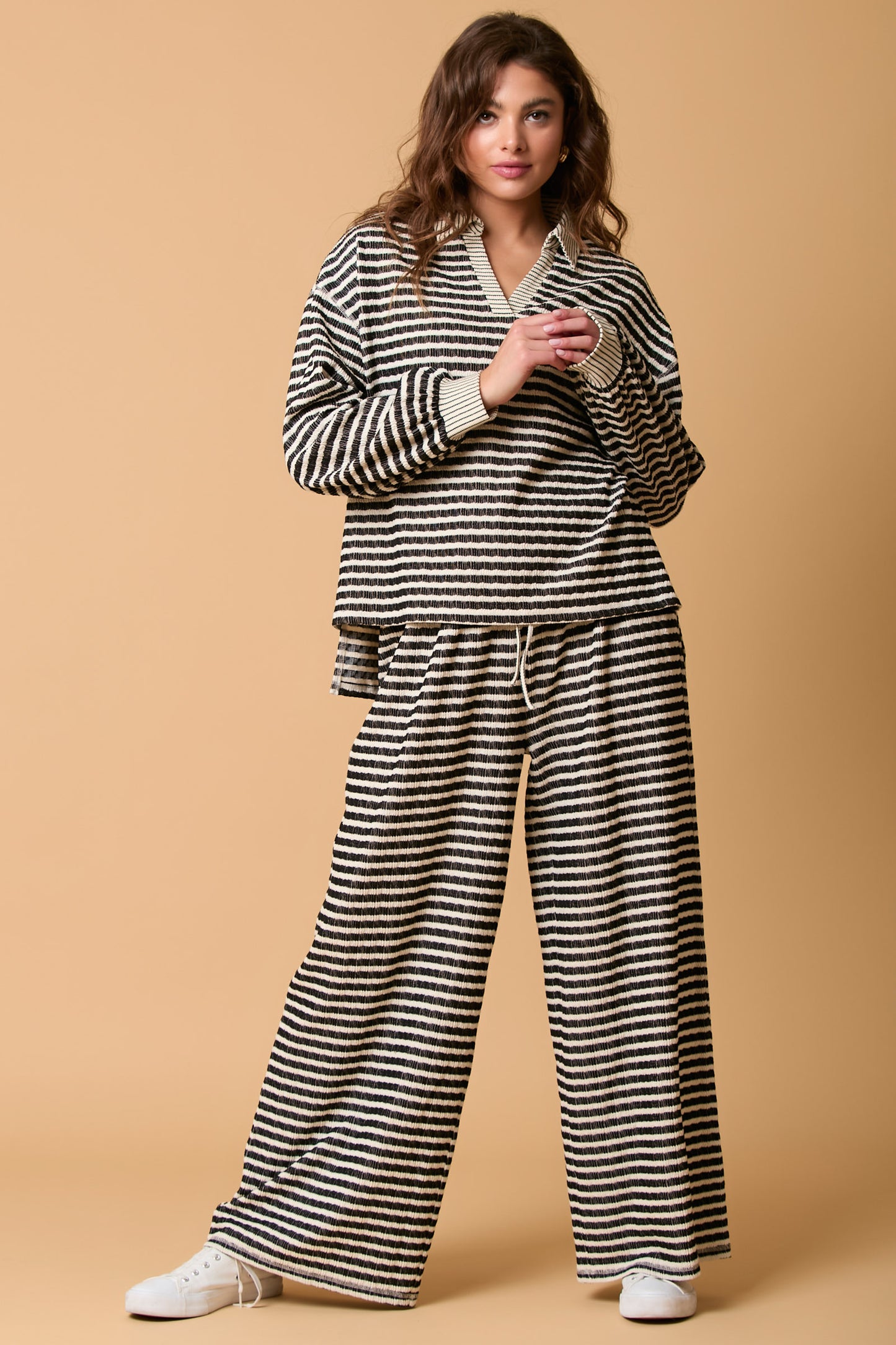 Mixed Striped Knit Set