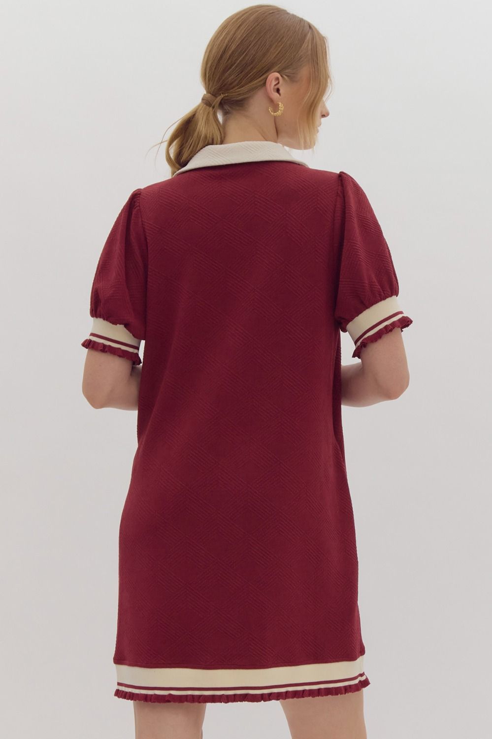 Ruby Solid Textured Short Sleeve