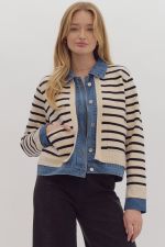 DENIM STRIPED JACKET