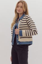 DENIM STRIPED JACKET